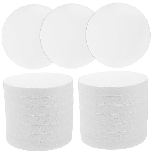 Veemoon 16stücke Tortenschaumformen Rund Für Kuchen Dekoration Übungstablett Aus Schaumstoff DIY Handwerk Kuchen Modell Tablett von Veemoon