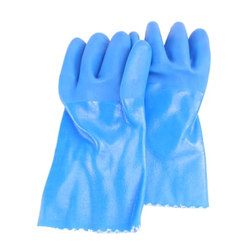 Veemoon 2 Paar Industrielle PVC Arbeitshandschuhe Blau Rutschfeste Öl Säurebeständige Schutzhandschuhe mit Frosted Oberfläche Langlebig Wasserfest für Innen Außenbereiche Einheitsgröße Veemoon 2 Paar Industrielle PVC Arbeitshandschuhe Blau Rutschfeste Öl Säurebeständige Schutzhandschuhe mit Frosted Oberfläche Langlebig Wasserfest für Innen Außenbereiche Einheitsgröße von Veemoon