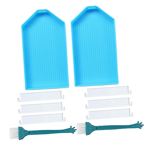 Veemoon 2 Satz Strass Unterteilt Tablett Für Diamantkunst Perlensortierplatte Blau Lagerung Für Malbedarf Selbstgemacht Zubehör Für Erwachsene Und Kinder von Veemoon