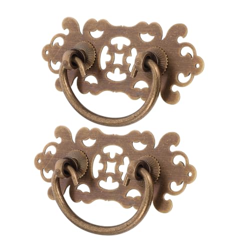 Veemoon 2 Stk. Antike Messing Möbelgriffe Vintage Schubladenzüge mit Hohlem Muster Retro Tür Kommodengriffe für Kommoden Kleiderschränke und Türen Vielseitig Kompatibel und Veemoon 2 Stk. Antike Messing Möbelgriffe Vintage Schubladenzüge mit Hohlem Muster Retro Tür Kommodengriffe für Kommoden Kleiderschränke und Türen Vielseitig Kompatibel und von Veemoon