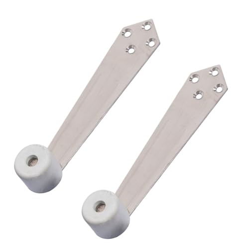 Veemoon 2 Stück Edelstahl Türstopper Weiß Gummi Türpuffer mit Befestigung Anti kollisions Türfeststeller für Küche Wohnzimmer Schlafzimmer Badezimmer Langlebig und von Veemoon