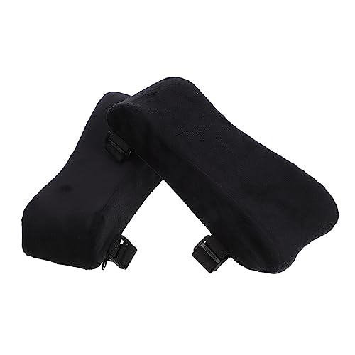 Veemoon 2 Stück Ergonomische Armlehnenpolster für Bürostühle Bequeme Armlehnenbezüge für Druckentlastung und Komfort im Home Office oder Gaming Stuhl Schwarz von Veemoon
