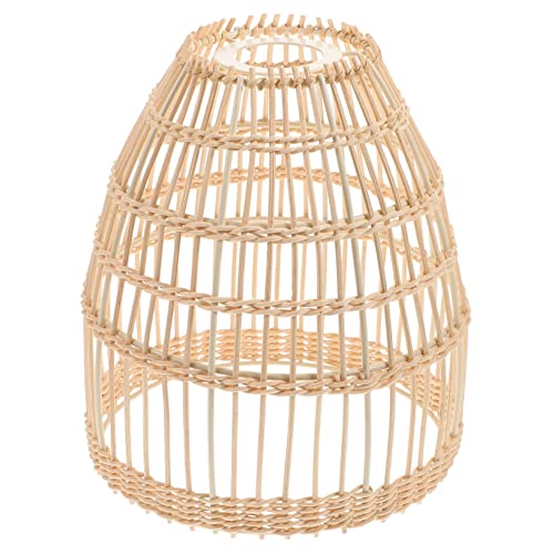 Veemoon 2 Stück Geflochtener Rattan Lampenschirm Øxcm Deckenleuchte Abdeckung Naturmaterial Stabil Für Wohnzimmer Schlafzimmer Esszimmer Pendelleuchte Rustikal von Veemoon