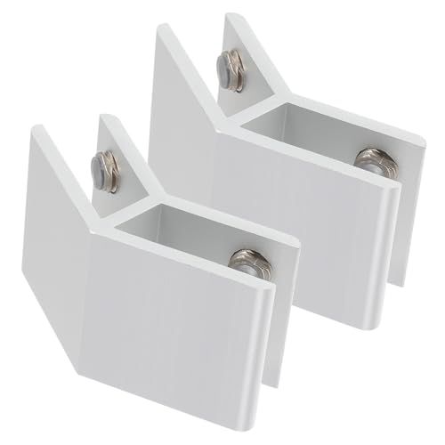 Veemoon 2 Stück Glasklemme Verstellbar für Glasplatten Korrosionsbeständig Kratzfest Schraubjustierung als Halter für Geländer Vitrinen und Möbelclips von Veemoon