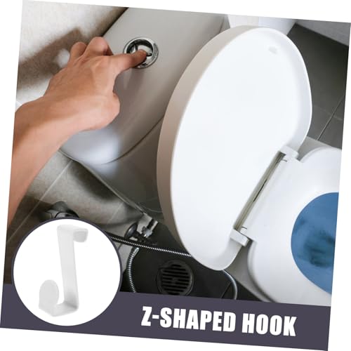 Veemoon 2 Stück Haken Z-förmig Multifunktional Weiß Platzsparend Robust für Toilettensitz und Tür als Home Hanging Hook und Cabinet Hook Einfache Montage ohne Bohren Veemoon 2 Stück Haken Z-förmig Multifunktional Weiß Platzsparend Robust für Toilettensitz und Tür als Home Hanging Hook und Cabinet Hook Einfache Montage ohne Bohren von Veemoon