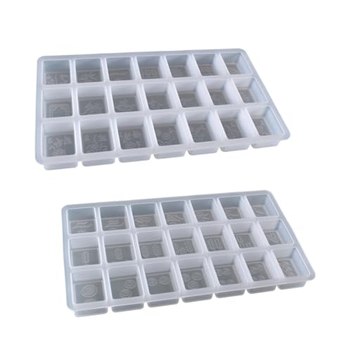 Veemoon 2 Stück Jong Silikonformen Flexible Langlebige DIY Harz Gießformen für Schmuckherstellung und Bastelprojekte Wiederverwendbar nicht Klebend Hohe Verschleißfestigkeit Einfach zu von Veemoon