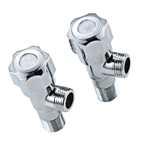 Veemoon 2 Stück Kupfer Eckventil Langlebiges Messing Praktisches Absperrventil für Waschbecken Wc Durchlauferhitzer Verchromt Robust und Korrosionsbeständig Geeignet für Bad und Küche Veemoon 2 Stück Kupfer Eckventil Langlebiges Messing Praktisches Absperrventil für Waschbecken Wc Durchlauferhitzer Verchromt Robust und Korrosionsbeständig Geeignet für Bad und Küche von Veemoon