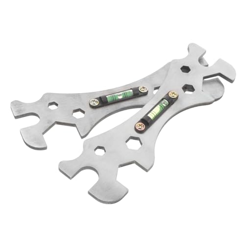 Veemoon 2 Stück Multifunktionaler Edelstahl Sechskant-schraubenschlüssel mit Doppelseitigem Rohrschlüssel und Wasserhahnschlüssel für Badezimmer Duschkopfmontage für Enge Bereiche und von Veemoon