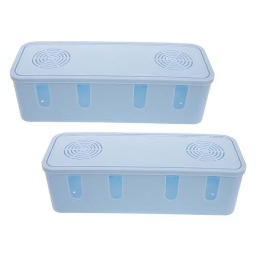 Veemoon 2stücke Kabelmanagement Box Für Schreibtisch Hochkapazität Kabel Organizer Aus Robustem Material Eleganter Drahtorganisator Für Ladegeräte Und Kabel Für Zuhause Und Büro von Veemoon