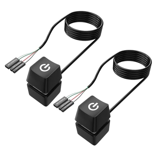 Veemoon 2 Stück PC Power Button Verlängerungskabel PC Netzschalter für Desktop Computer für Internetcafés und Bürobedarf Vielseitig Einsetzbar und Einfach zu Bedienen Veemoon 2 Stück PC Power Button Verlängerungskabel PC Netzschalter für Desktop Computer für Internetcafés und Bürobedarf Vielseitig Einsetzbar und Einfach zu Bedienen von Veemoon