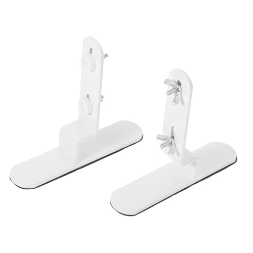 Veemoon 2 Stück Pegboard Halter Metallrahmen Verstellbare Tisch Wandhalterung Flexible Befestigung für Lochwand für Büro Wohnaccessoires Weiß von Veemoon