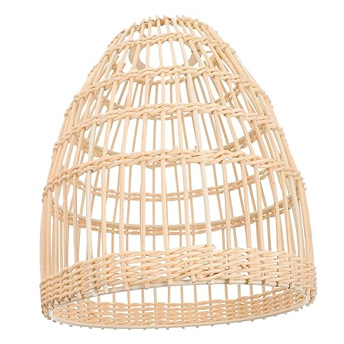 Veemoon 2 Stück Rattan Lampenschirm Deckenleuchte Geflochtene Lampenabdeckung Nachhaltig Robust Für Wohnzimmer Schlafzimmer Esszimmer Vintage Boho Stil von Veemoon