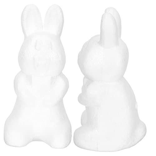 Veemoon 2stücke Weißes Kaninchen Form Modellieren Modelle Schäume Häschen Modelle DIY Spielzeug Für Osterparty Dekoration von Veemoon