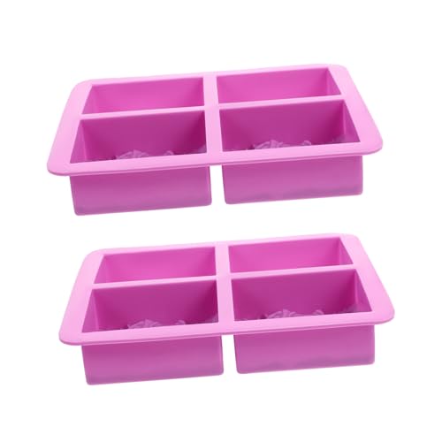 Veemoon 2 Stück Silikon Seifenform mit Fach Wellenmuster Hitzebeständig Geruchsneutral Langlebig DIY Aromatherapie Kerzen und Backform für Handgemachte Seifen Fondant Jelly von Veemoon