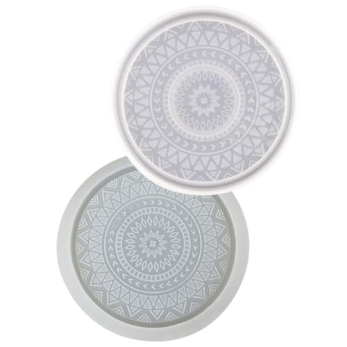 Veemoon 2 Stück Silikonform Untersetzer DIY Gießform für Tischdeko Langlebig und Antihaftbeschichtet für Coaster Serviertablett und Kreative Handwerksprojekte Veemoon 2 Stück Silikonform Untersetzer DIY Gießform für Tischdeko Langlebig und Antihaftbeschichtet für Coaster Serviertablett und Kreative Handwerksprojekte von Veemoon