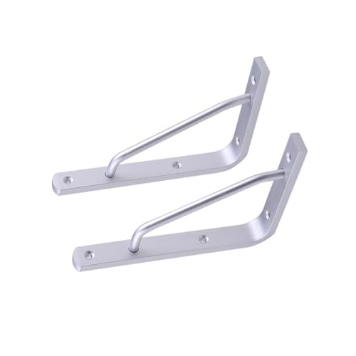 Veemoon 2 Stück Teiliges Aluminium dreieck wandregalträger Rostfrei Hochbelastbar Dreieckige Verstärkung Platzsparend für Bücherregal Arbeitsfläche Küchen Garteneinsatz von Veemoon