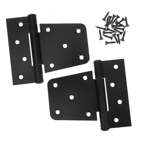 Veemoon 2 Stück Tor Scharniere Schwarzem Eisen für Holz und Gartentore mit Schrauben Robuste Türbeschläge für Scheunen und Zäune Veemoon 2 Stück Tor Scharniere Schwarzem Eisen für Holz und Gartentore mit Schrauben Robuste Türbeschläge für Scheunen und Zäune von Veemoon