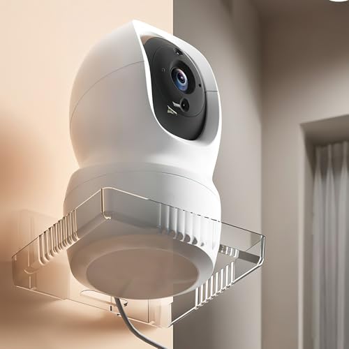 Veemoon 2 Stück Transparente Selbstklebende Wandregale ohne Bohren Stabile Halterungen für Babyphone Router und Kleine Lautsprecher Platzsparend und Vielseitig für Wohnraum und Büro von Veemoon