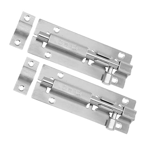 Veemoon 2 Stück Türriegel Verstärkte Schiebelaschen mit Langlebiger Metallkonstruktion Einfache Montage Korrosionsbeständig Geeignet für Türen Fenster Schränke Robust und Verformungsfrei von Veemoon