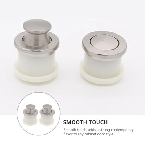 Veemoon 2 Stück Unsichtbare Möbelgriffe Zinklegierung Einziehbare Schrankknöpfe mit Federteleskop Funktion für Küchenschränke Wohnzimmer Badmöbel von Veemoon