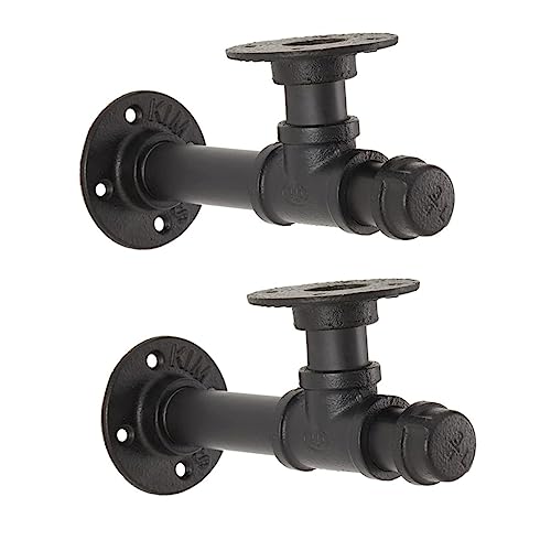 Veemoon 2 Stück Wandhalterungen Eisen für Vintage Industrielle Rohrregalträger für DIY Dekoration und Zusätzlichen Stauraum Veemoon 2 Stück Wandhalterungen Eisen für Vintage Industrielle Rohrregalträger für DIY Dekoration und Zusätzlichen Stauraum von Veemoon