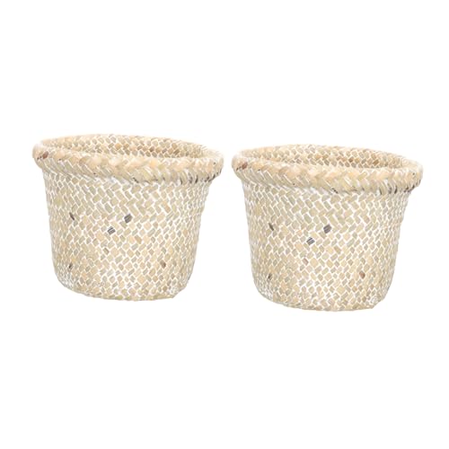 Veemoon 2 Stück Woven Trash Bucket Vintage Geflochtene Seegras Papierkorb mit Atmungsaktivem Design Leicht Zu Reinigen Robuster Haushaltskorb Für Büro und Zuhause Stilvoller Veemoon 2 Stück Woven Trash Bucket Vintage Geflochtene Seegras Papierkorb mit Atmungsaktivem Design Leicht Zu Reinigen Robuster Haushaltskorb Für Büro und Zuhause Stilvoller von Veemoon
