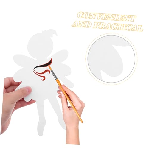 Veemoon 20 Stück Teiliges Weiße Papier-figuren in Feenform Bemalbare Karton-silhouetten DIY Kunstprojekte im Kindergarten Vielseitige Bastelmaterialien für Schul Partydekoration von Veemoon