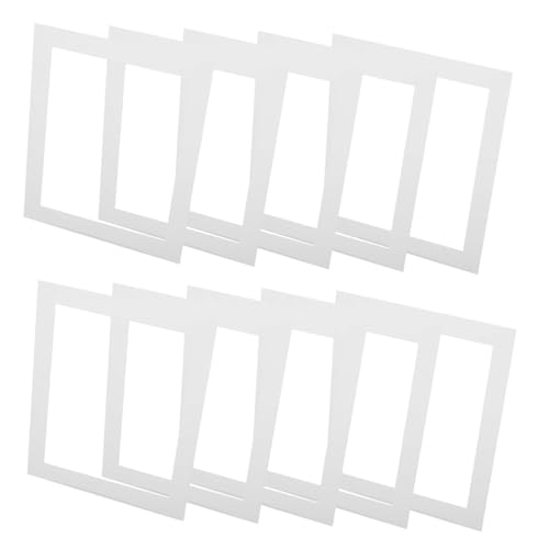 Veemoon 20 Stück Teiliges Weißes Passepartout Säurefreies Bildmattenkarton für Stabile Fotoeinrahmung Erhöht Farbkontrast und Schutz Geeignet für Gängige Bilderrahmen und Kunstwerke von Veemoon