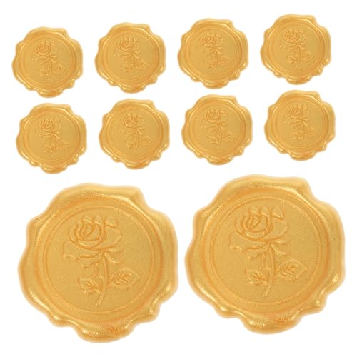 Veemoon 20 Stück Wachssiegel Aufkleber mit Geprägtem Rosenmuster Selbstklebende Briefumschlag Siegelsticker Vintage Goldfarben Langlebig und Sicher für Hochzeitseinladungen Veemoon 20 Stück Wachssiegel Aufkleber mit Geprägtem Rosenmuster Selbstklebende Briefumschlag Siegelsticker Vintage Goldfarben Langlebig und Sicher für Hochzeitseinladungen von Veemoon