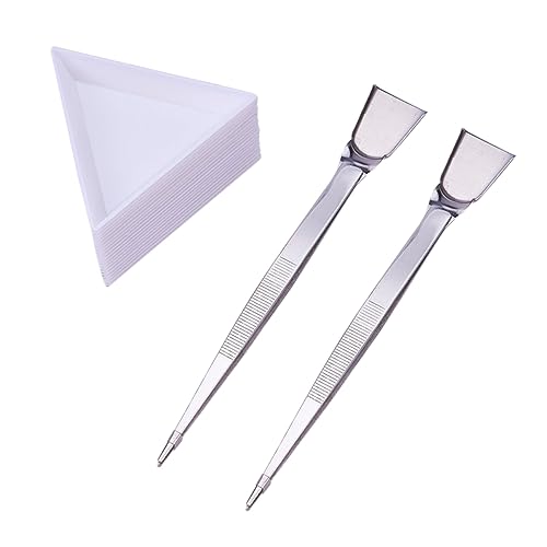 Veemoon 22 Stück Display Disc Tool Set anzeigen Schmuck Scoop Perle Machen Perlen Tablett Basteln Bausatz Handwerk Tabletts Diamant Herstellung Werkzeug Pinzette von Veemoon