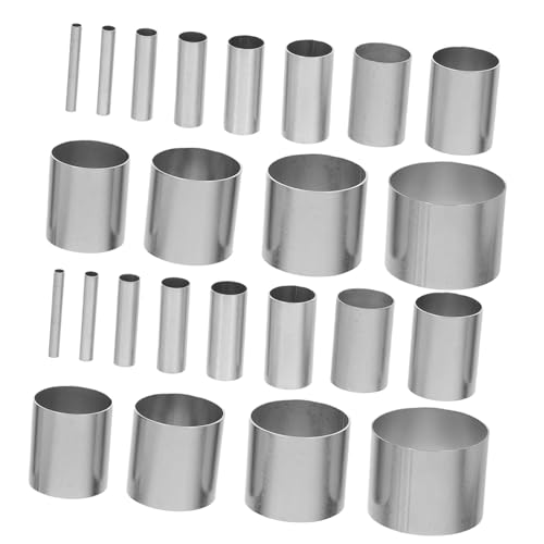 Veemoon 24 Stück Teiliges Edelstahl Rund Cutter für Keramik Clay Stempel Werkzeug Präzise Runde Formen für Polymer Clay Töpfern DIY Handwerksprojekte Langlebig Sicher von Veemoon