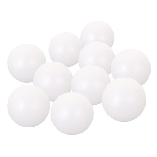 Veemoon 24 Stück Weihnachtskugeln Party- Runden Dekorate Polystyrolkugeln Weihnachtsdekorationen Im Freien Weihnachtskugel Dekoration Flitter Partydekorationen Hängend Weiß von Veemoon