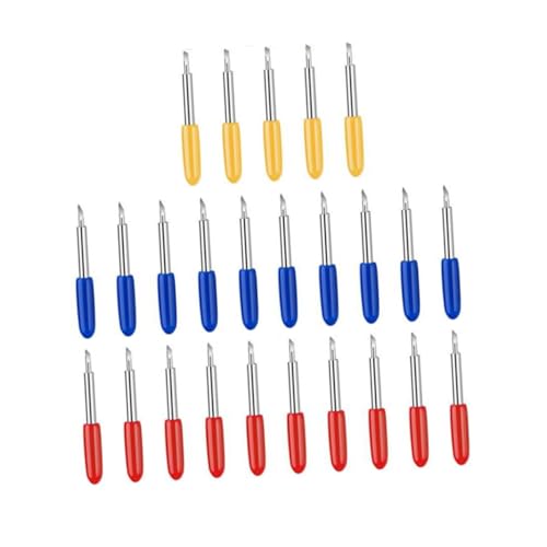 Veemoon 25 Stück 30 45 60 Schneidmesser Vinylschneider, Schneideplotter Grad Maschine Schneiden Plotterklinge Cutter Plottermesser Klingen Briefe Schneiderschneiderungsplotter Gravurmesser von Veemoon