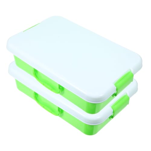 Veemoon 2stücke Aufbewahrungsbox Mit Deckel Aus Kunststoff Tragbare Spielschale Für Kinderspielzeug Vielseitig Verwendbar Als Spielzeugkiste Und Vorratsbox Für Junge Mädchen von Veemoon