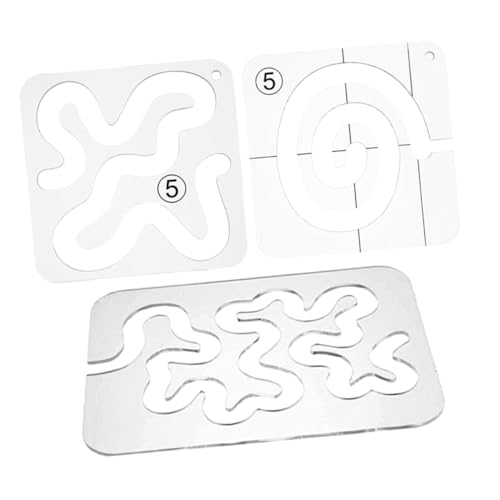 Veemoon 3 Stück Acryl Quilting Templates für Nähmaschinen Transparente Schablonen für Tischdecken Teppiche und Kreative Projekte von Veemoon
