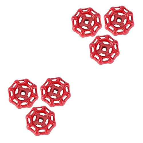 Veemoon 3 Stück Handrad 8mm Für Wasserhähne - Robustes Rotes Eisen Ventilgriff-Set Für Absperrventile Kugelhahn Und Schrägsitzventile Ideal Für Garten Und Haushalt von Veemoon