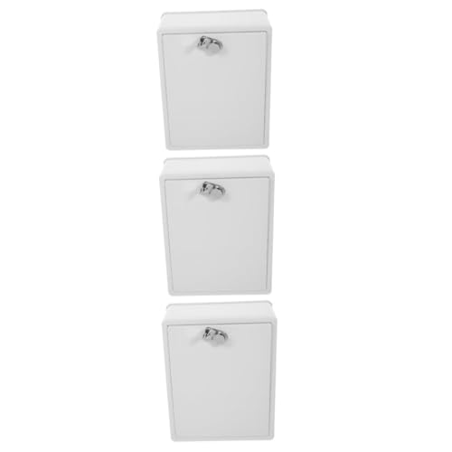 Veemoon 3 Stück Kleine Wandbriefkasten Milchbox mit Schloss Außen Milchlieferbox zur Sicheren Aufbewahrung von Paketen Installieren und Zuverlässig für Frische Milchlieferungen von Veemoon