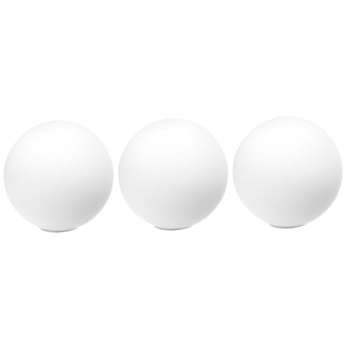 Veemoon 3 Stück Milchglas Lampenschirm Kugelform Ømm Fassung Ersatz Lampenglas Deckenleuchte Tischlampe Soft Light Diffusor Langlebig und Dekorativ von Veemoon