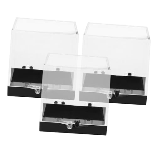 Veemoon 3 Stück Transparente Mineralienprobenbox Aufbewahrungskoffer für Schmuck Sammlerstücke Robuste und Leicht zu Reinigende Vitrine zur Präsentation von Mineralien und Dekoration Veemoon 3 Stück Transparente Mineralienprobenbox Aufbewahrungskoffer für Schmuck Sammlerstücke Robuste und Leicht zu Reinigende Vitrine zur Präsentation von Mineralien und Dekoration von Veemoon