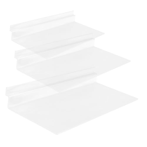 Veemoon 3 Stück Transparente Wandregale für Schuhe Klare Schwebende Schuhregale zur Wandmontage Schuhpräsentation für Einzelhandel und Raumoptimierung von Veemoon