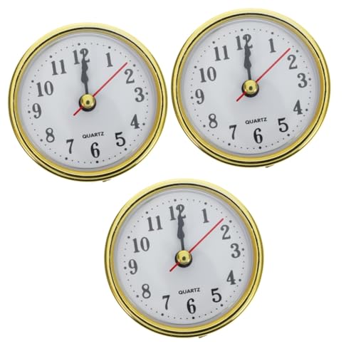 Veemoon 3 Teiliger Uhrenkopf Runder Uhreneinsatzmechanismus Vintage Wanduhr Für Uhreneinsätze Ihre Uhrenteile Wanduhrwerkkomponenten Uhrendekor Uhrenmotor Uhrwerk Kit Kunststoff von Veemoon