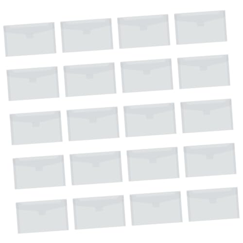 Veemoon 35 Stück Teiliges Transparentes Aufbewahrungstaschen Strapazierfähige PP Dokumententaschen für Büro Belege Rechnungen und Kleine Dokumente Leicht Wiederverwendbar für Desktop von Veemoon