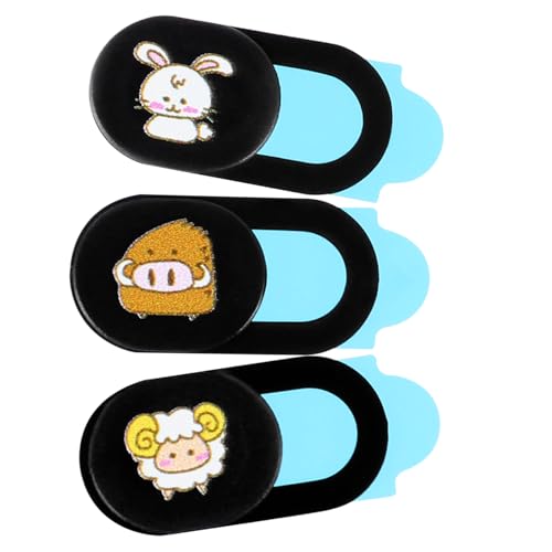 Veemoon 3-teilige Webcam-Abdeckung Mit Tiermotiv Für Computer Und Telefon – Sichtschutz Für Laptop/Desktop/Smartphone – Einfach Zu Verwenden Und Kompakt von Veemoon