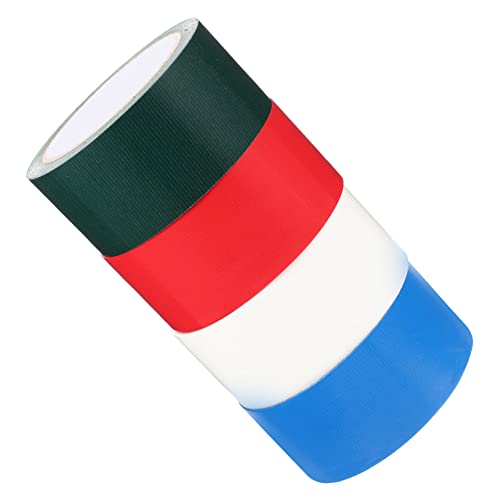 Veemoon 4 Rollen Starkes Duct Tape Je Wasserdichtes Reißfestes Gewebeband in Rot Grün Hellblau und Weiß für Teppiche Rohre Bau und Vielseitigen Einsatz Veemoon 4 Rollen Starkes Duct Tape Je Wasserdichtes Reißfestes Gewebeband in Rot Grün Hellblau und Weiß für Teppiche Rohre Bau und Vielseitigen Einsatz von Veemoon
