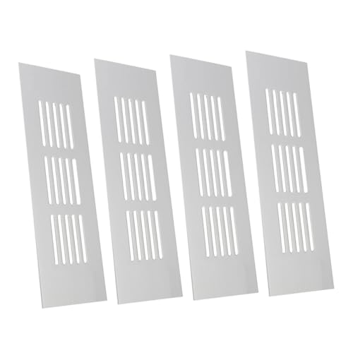 Veemoon 4 STÜCKE Teiliges Lüftungsgitter aus Rechteckige Lüftungsabdeckung mit Verstärktem Atmungsaktivem Netz Vielseitig Einsetzbar für Schrank Kleiderschrank und Schuhschrank von Veemoon