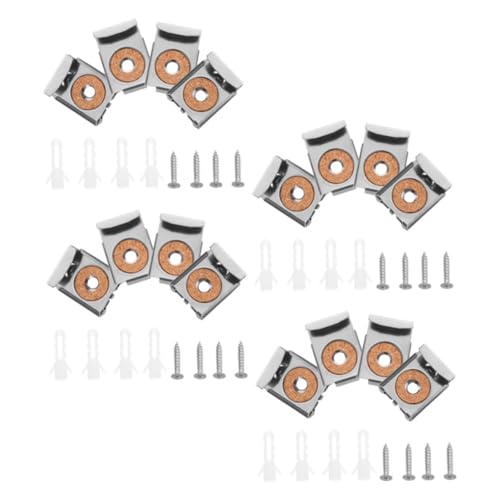 Veemoon 4 Sätze Metall Spiegelhalter Clips für Glas Federbelastete Glas-montageklemmen mit Schrauben und Dübeln Robustes Spiegelbefestigungsset zur Wandmontage Veemoon 4 Sätze Metall Spiegelhalter Clips für Glas Federbelastete Glas-montageklemmen mit Schrauben und Dübeln Robustes Spiegelbefestigungsset zur Wandmontage von Veemoon