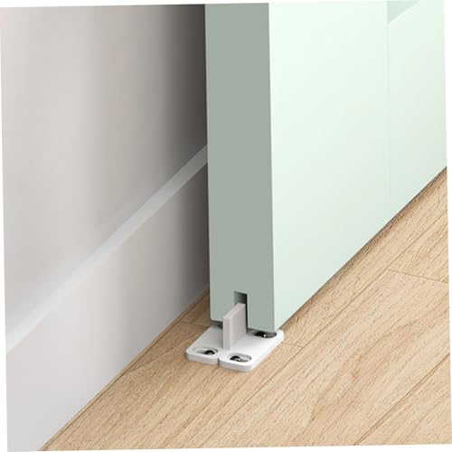 Veemoon 4 Sätze Scheunentür Bodenführung aus Robustem Kunststoff für Schiebetüren Stabiler Bodenschwenkstopper Verstellbare Bodenschiene für Gleichmäßigen Lauf und Schwingungsschutz von Veemoon