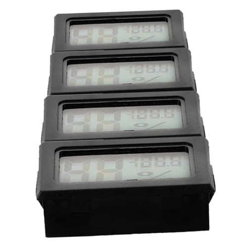 Veemoon 4 Stück Mini-thermometer Und Hygrometer Mini-hygrometer-thermometer Innenthermometer Für Raumtemperatur Analog Hydrometer-feuchtigkeitsmesser Kleines Hygrometer Schwarz Abs von Veemoon