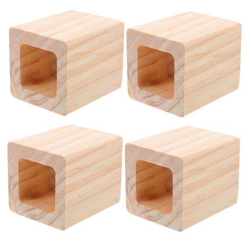 Veemoon 4 Stück Möbel Erhöhung Holz Quadratische Möbelbeine für Sofa Tisch Bett Praktische Möbelheber für Höhe und Stauraum Vielseitig Einsetzbar und Minimalistisches Design von Veemoon
