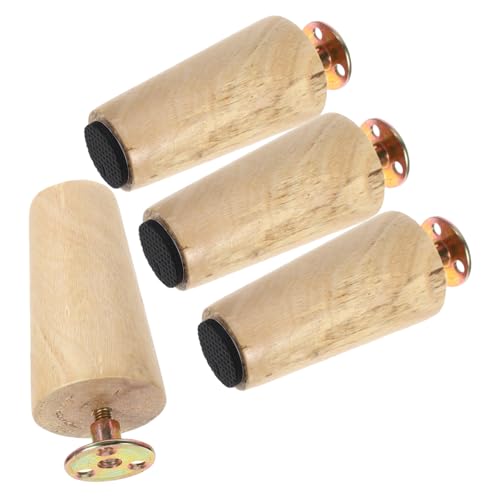Veemoon 4 Stück Möbelbeine Holz Teilig Ersatzbeine für Sofas Tische und Betten DIY Möbelfüße mit Schrauben Elegantes Design Installieren Vielseitig Einsetzbar von Veemoon